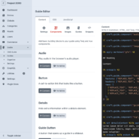Guide editor components